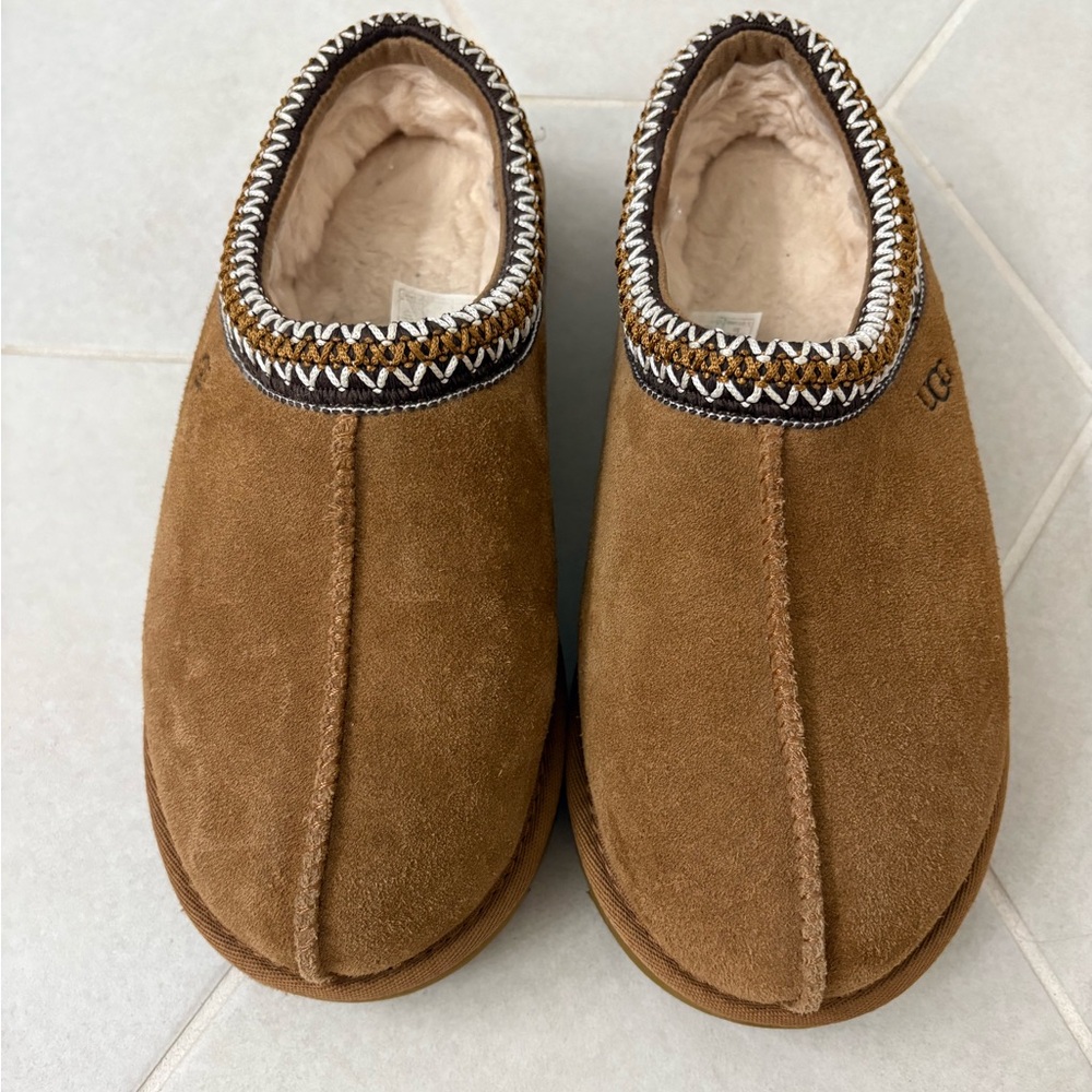 UGG Tasman slippers, chestnut, size 7, excellent used condition